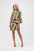 Vestido de raso con estampado 252182