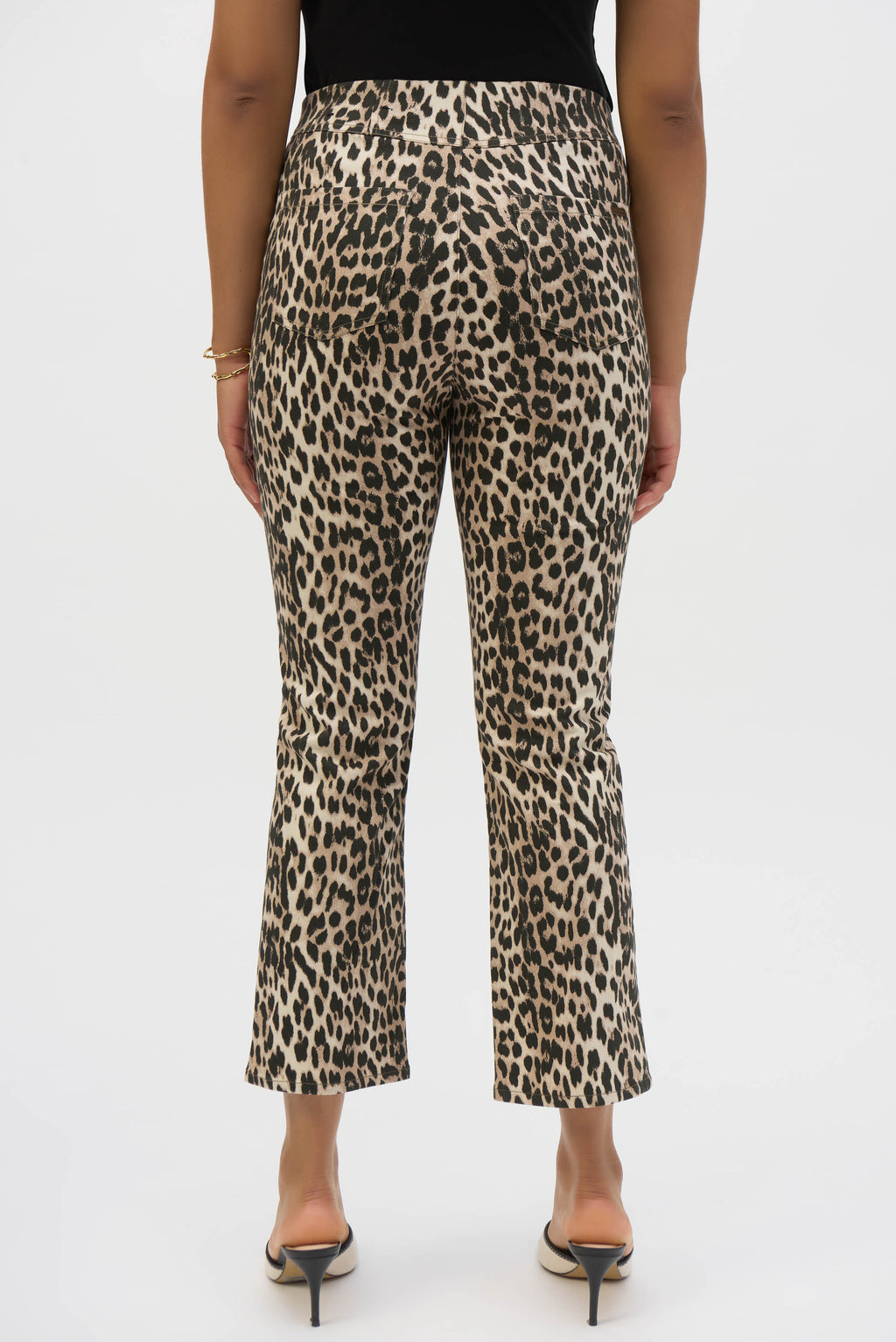 Jeans rectos con estampado de leopardo 252907