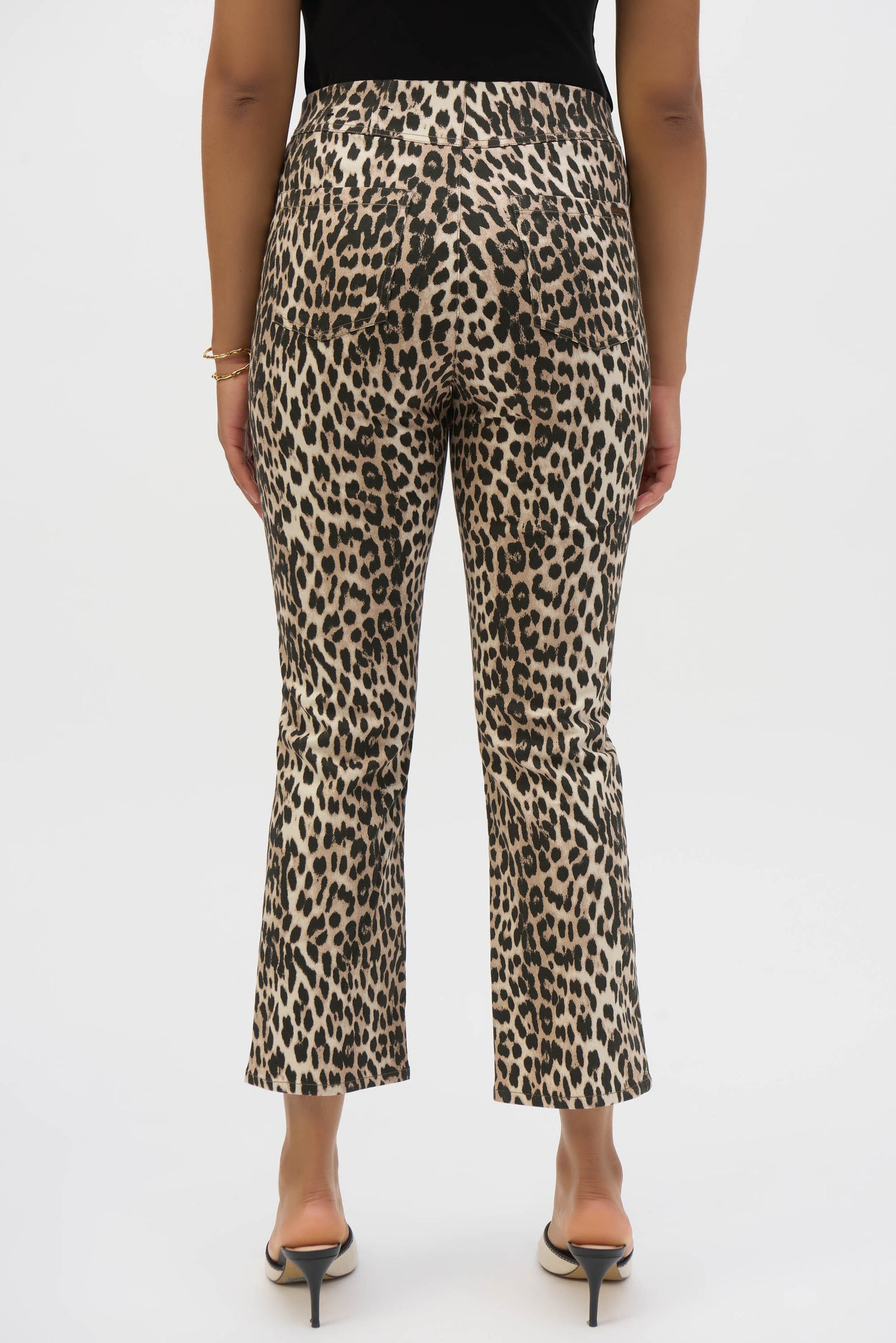 Jeans rectos con estampado de leopardo 252907