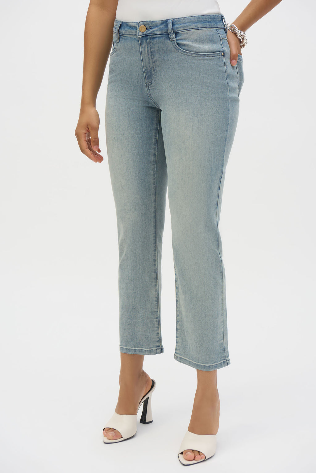 Jeans de pierna recta azul claro 252926