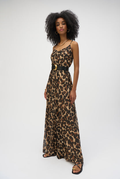 Jumpsuit de gasa de animal print 252936