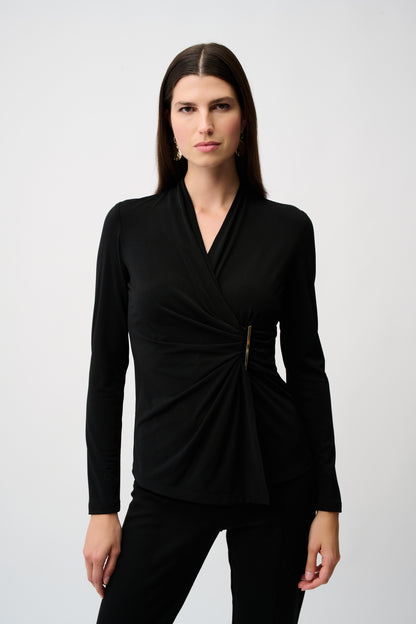 Blusa cruzada negro 253020