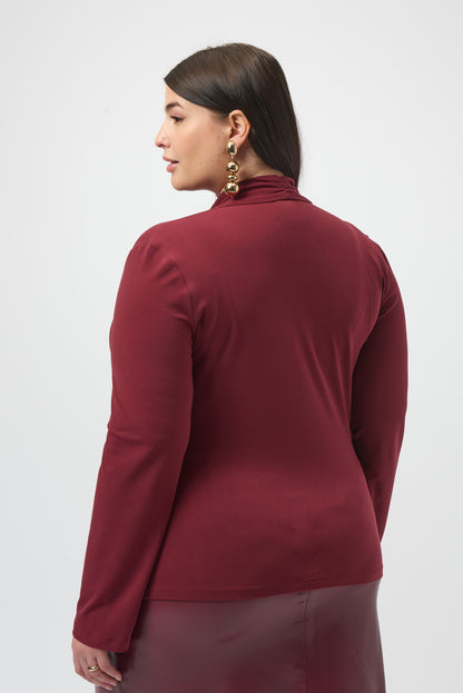 Blusa cruzada rojo merlot 253020
