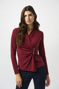 Blusa cruzada rojo merlot 253020