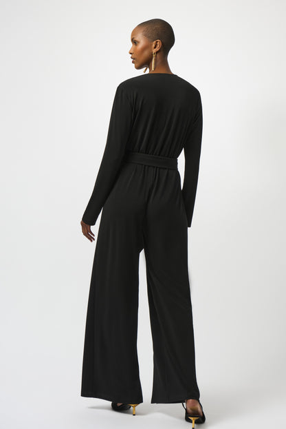 Jumpsuit con botones metálicos negro 253119