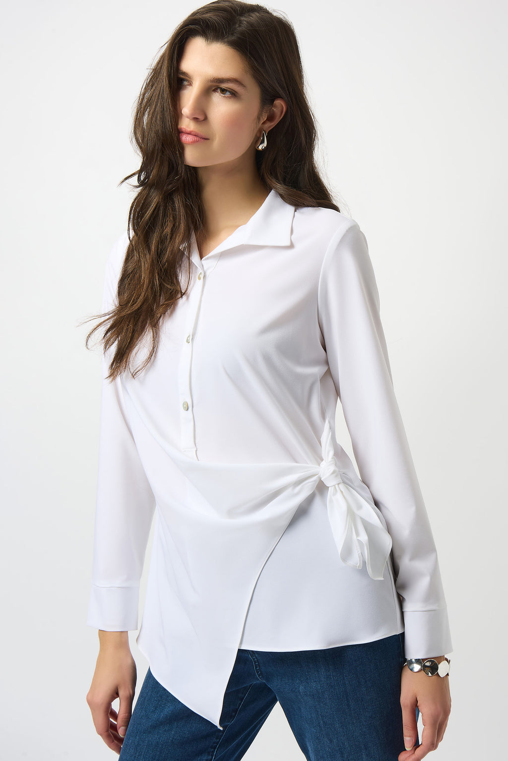 Blusa elástica cruzada blanco 253132