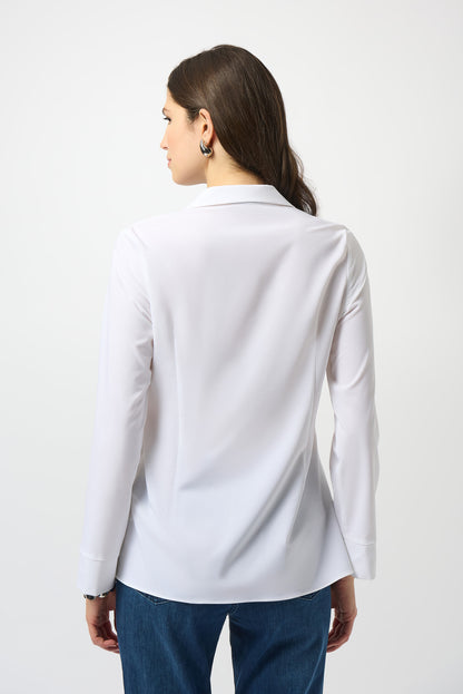 Blusa elástica cruzada blanco 253132