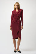 Vestido cruzado rojo merlot 253145