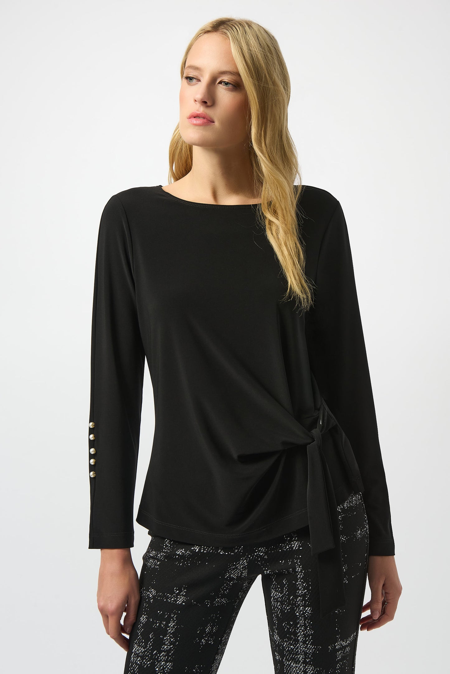 Blusa ajustada negro 253215