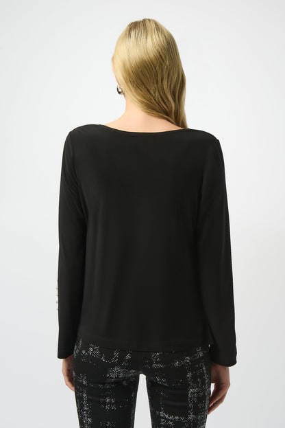 Blusa ajustada negro 253215