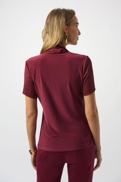 Blusa cruzada rojo merlot 253237