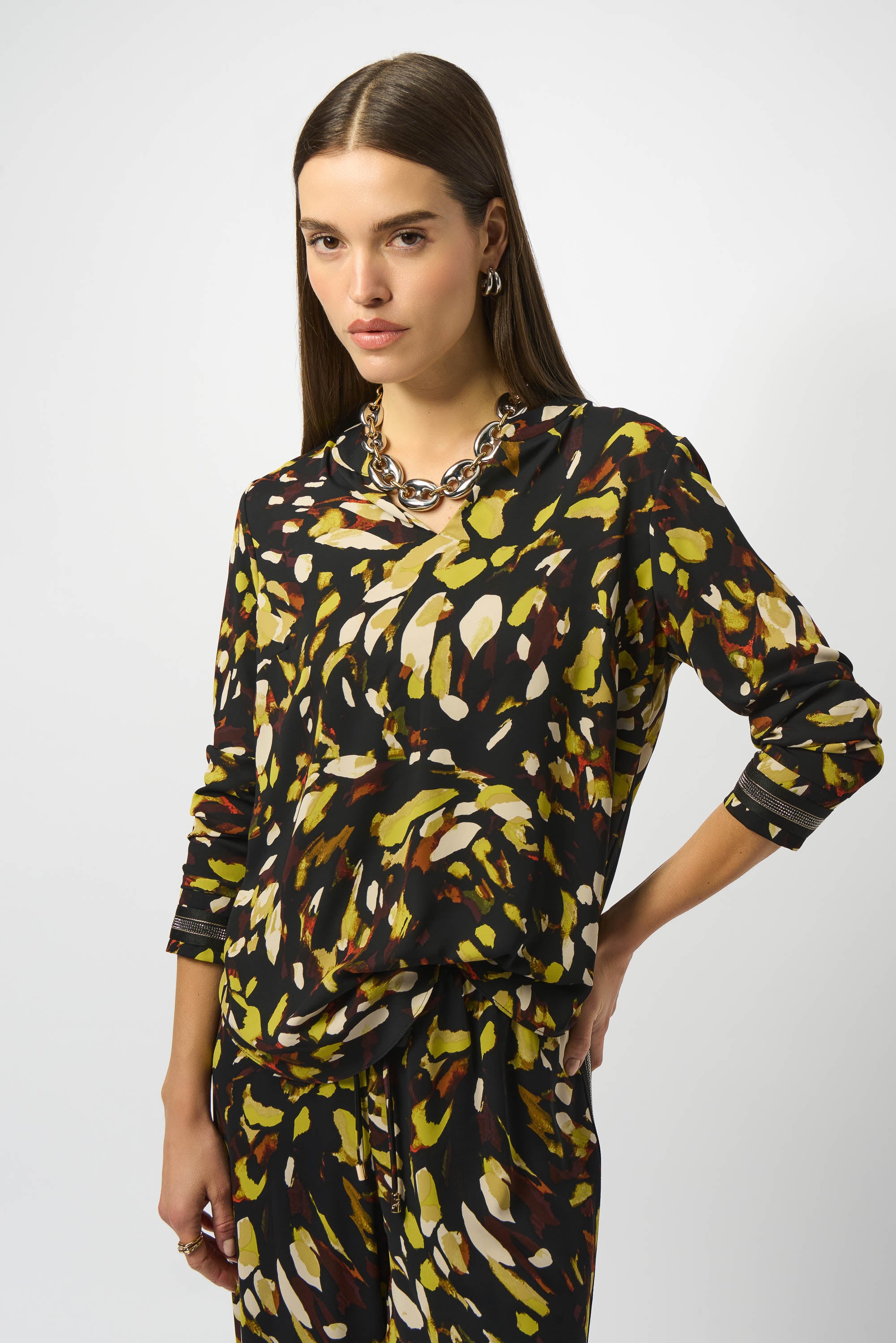 Blusa con estampado multicolor 253259