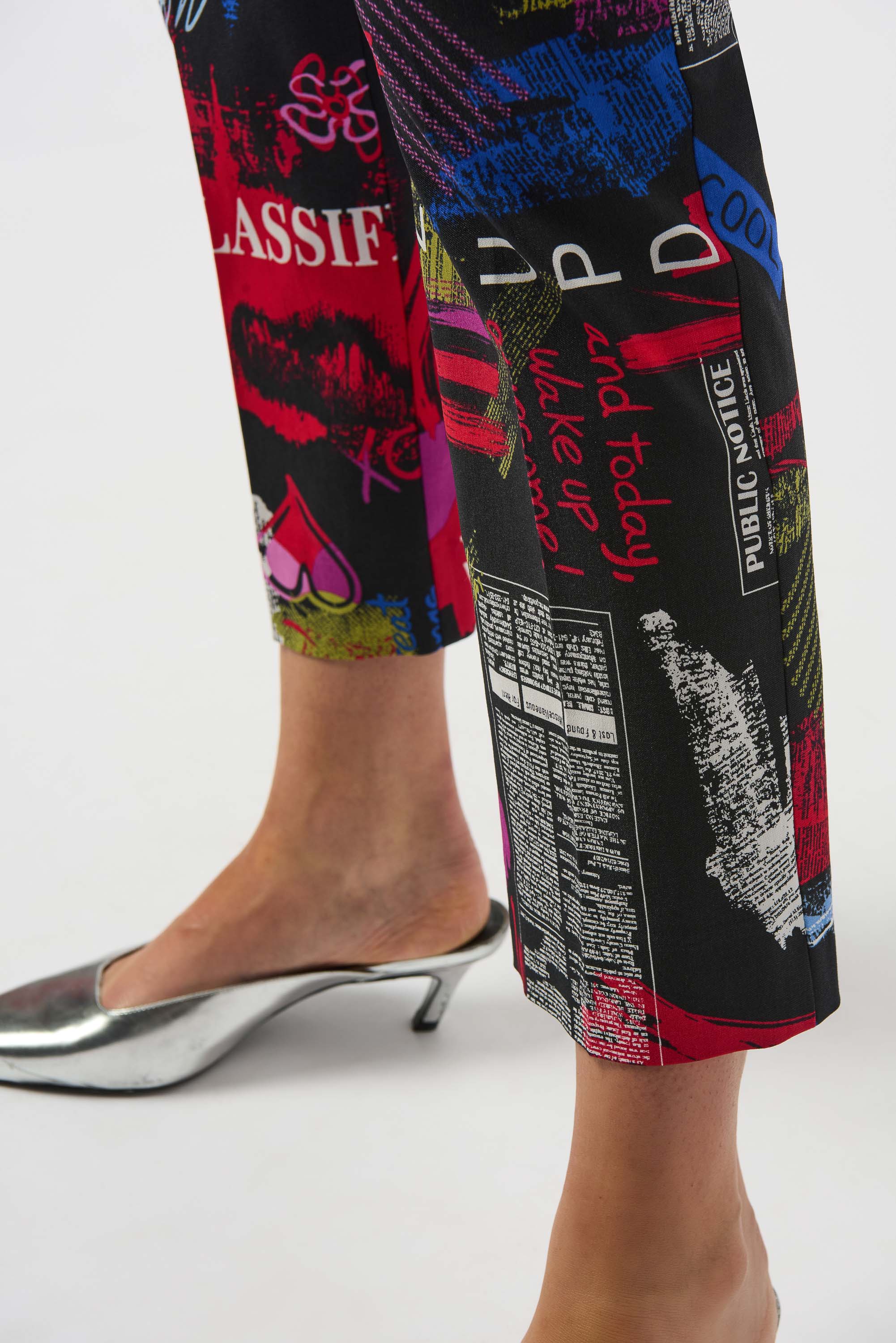 Pantalón recto sin cierres multicolor 253268