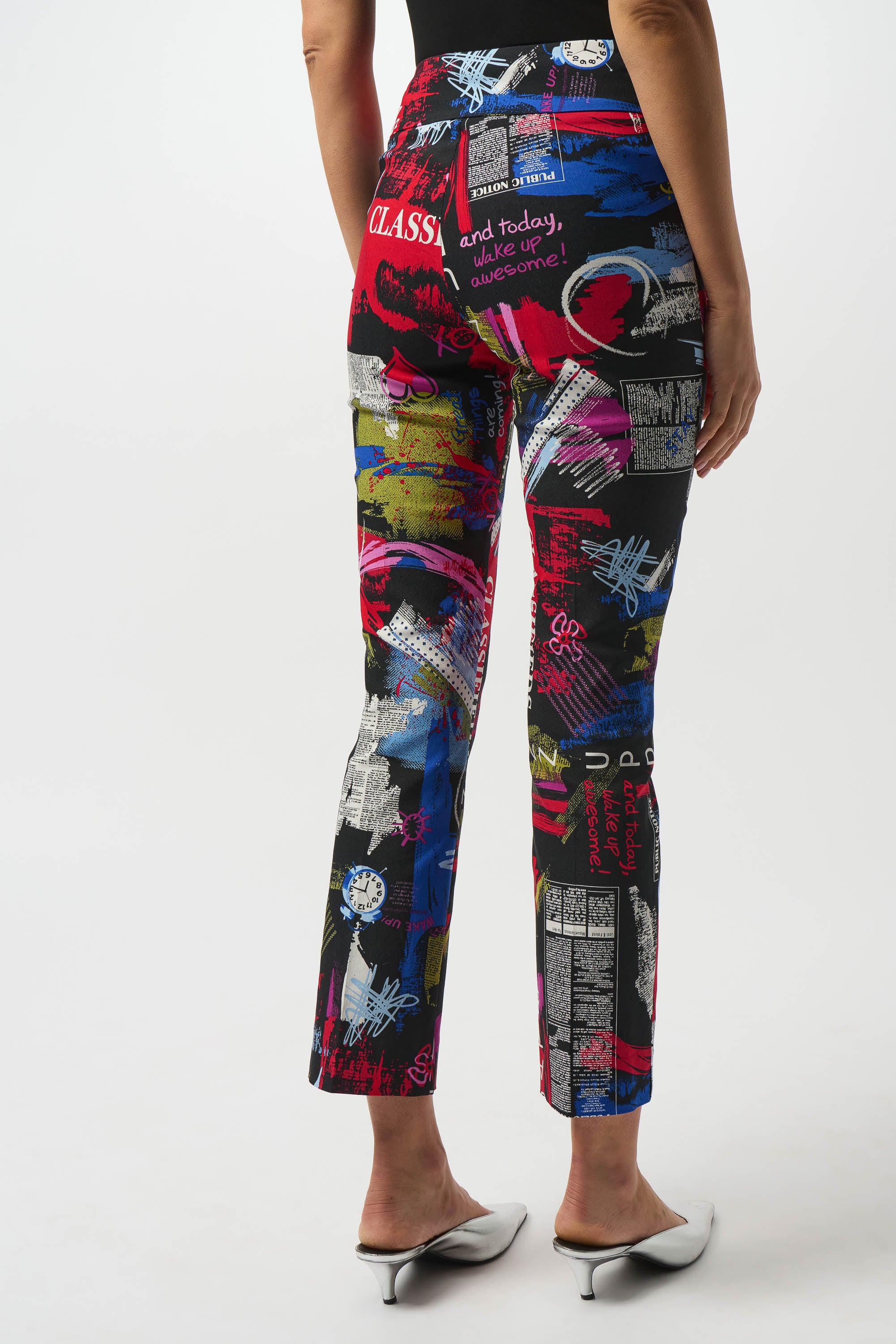 Pantalón recto sin cierres multicolor 253268