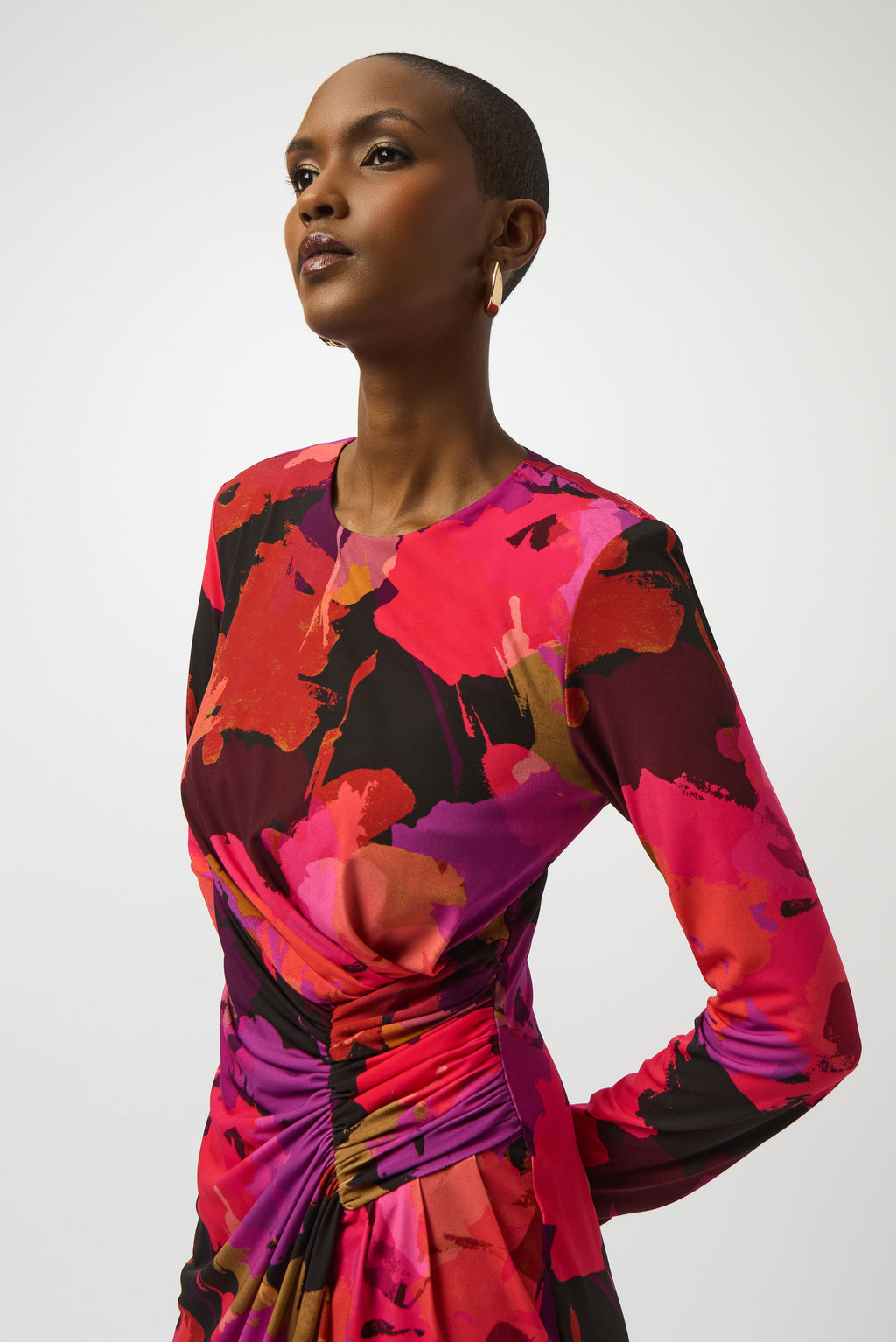Vestido de tubo con estampado floral multicolor 253279
