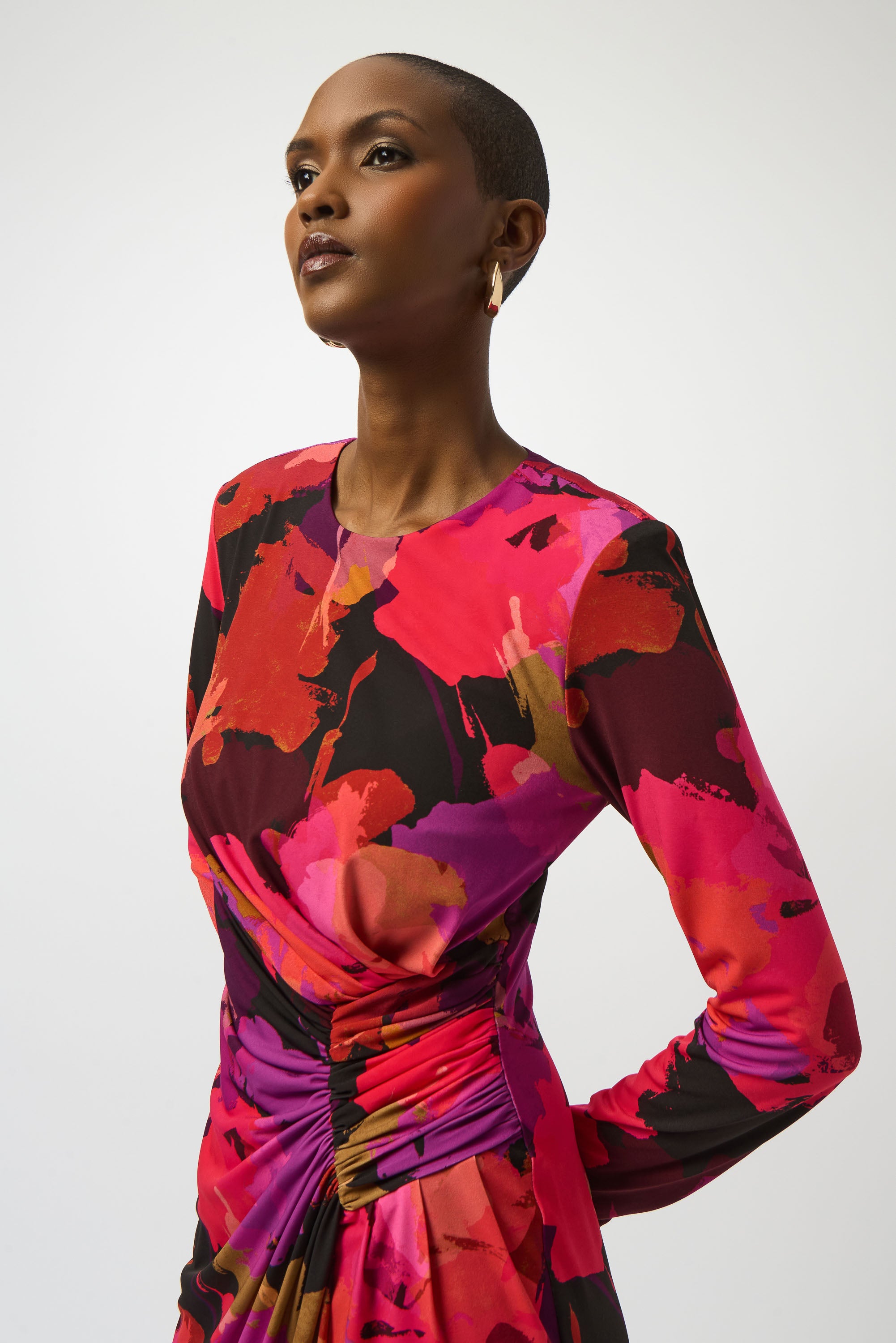 Vestido de tubo con estampado floral multicolor 253279