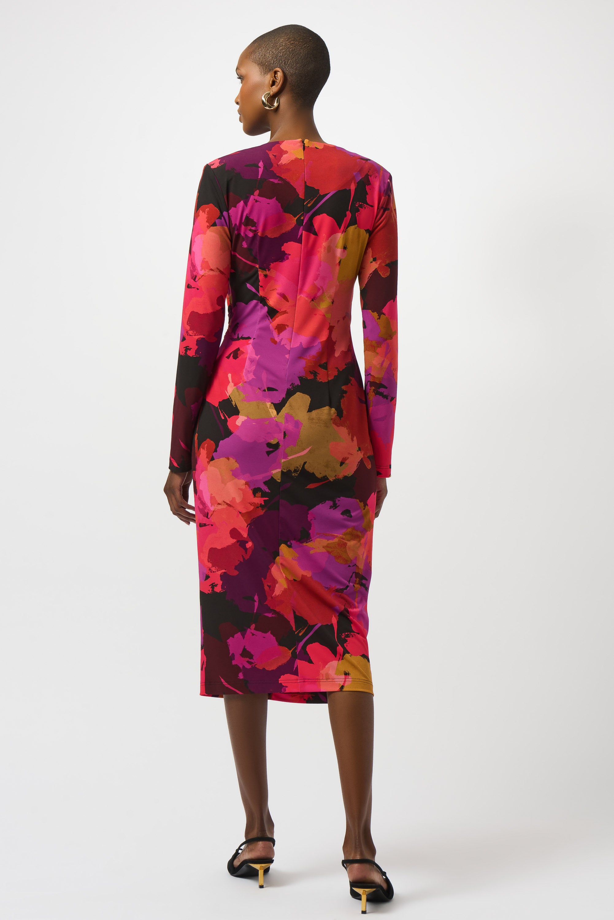 Vestido de tubo con estampado floral multicolor 253279