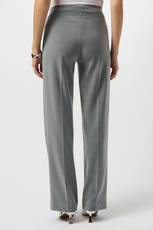 Pantalón de pierna ancha gris melange 253303