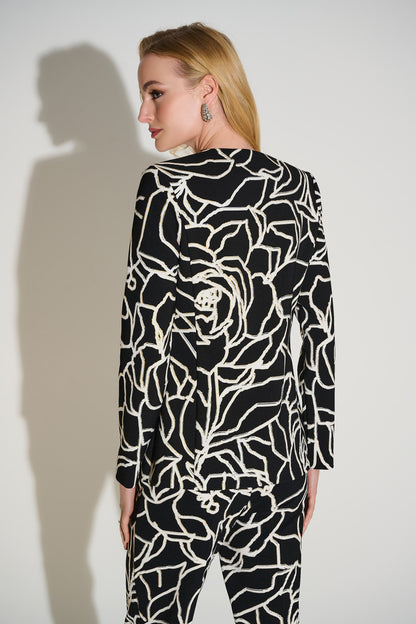Blazer floral con acabado metalizado negro 253781 | Signature