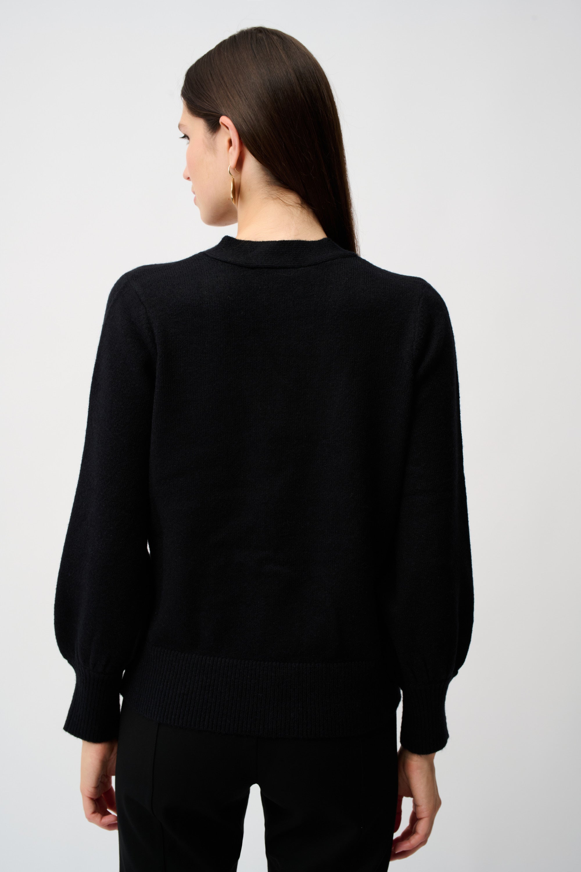 Cardigan con mangas abullonadas negro 253906