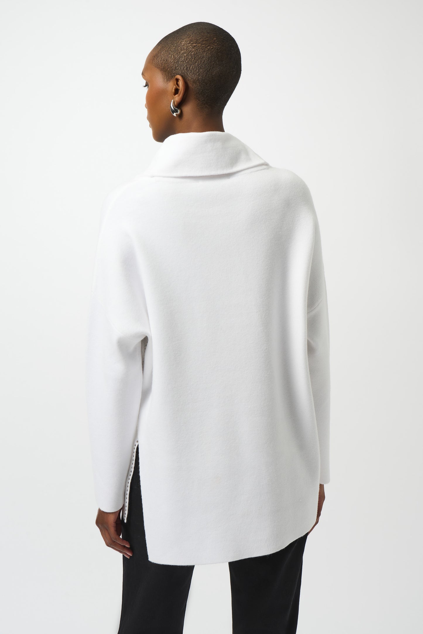 Suéter de punto asimétrico vainilla 253913