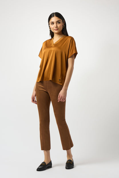 Blusa boxy satinada whisky 253921