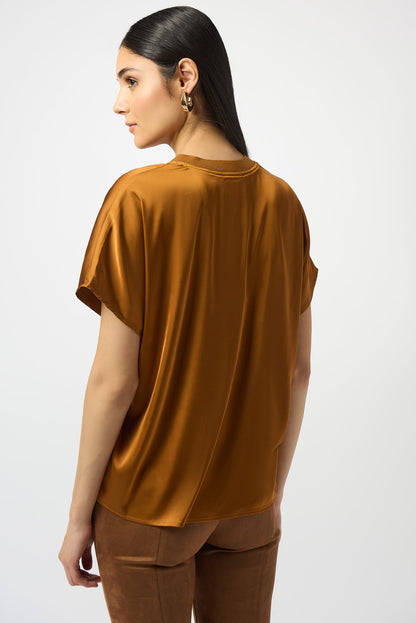 Blusa boxy satinada whisky 253921