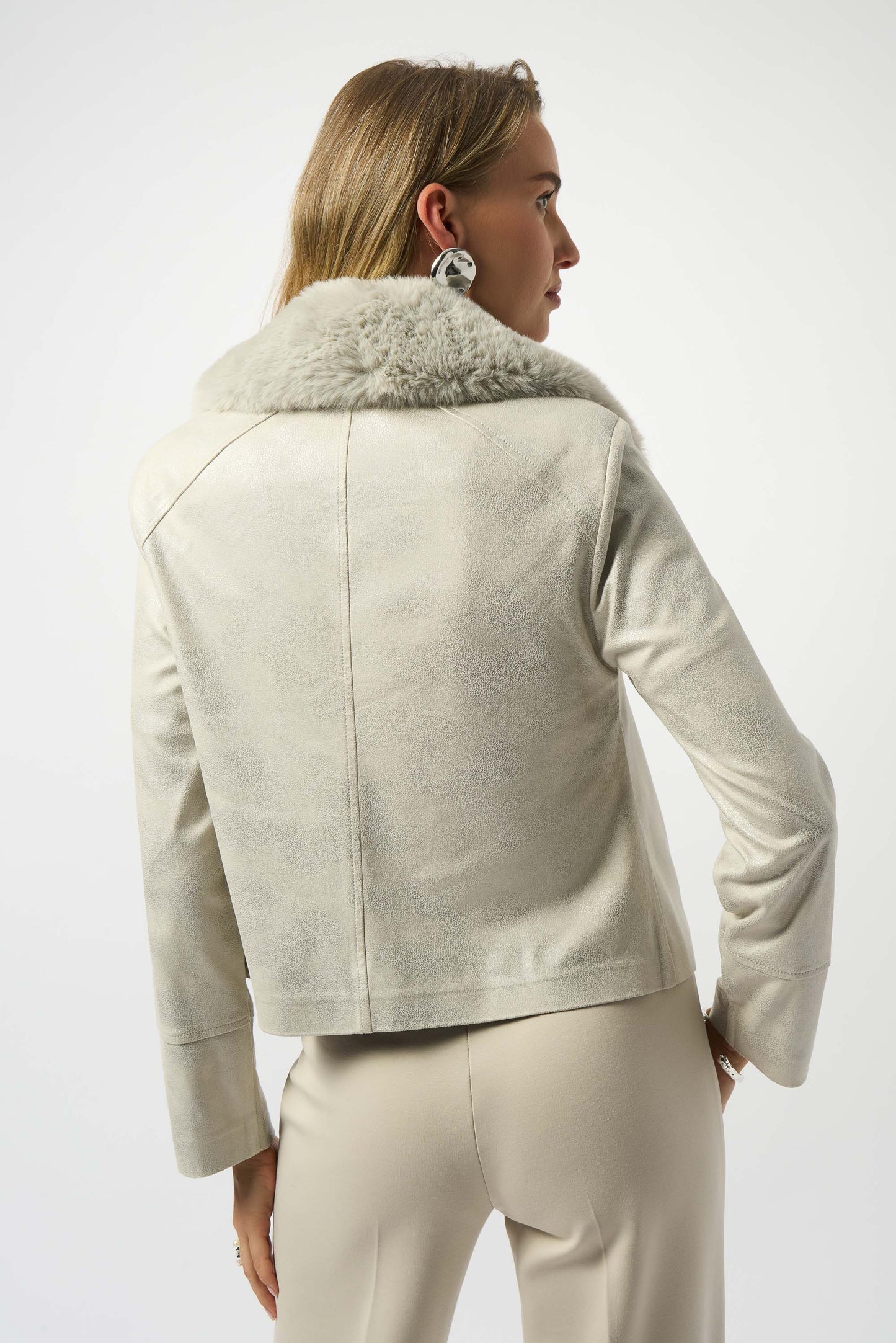 Chaqueta de ante sintético beige piedra de luna 253925