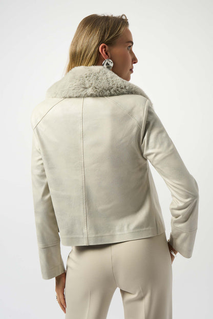 Chaqueta de ante sintético beige piedra de luna 253925