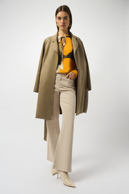 Jeans elásticos de pierna ancha beige piedra de luna 253950