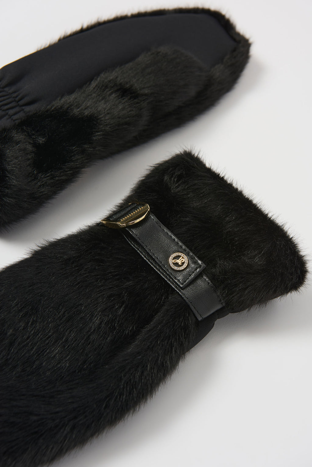 Guantes con pelo sintetico negro 253977
