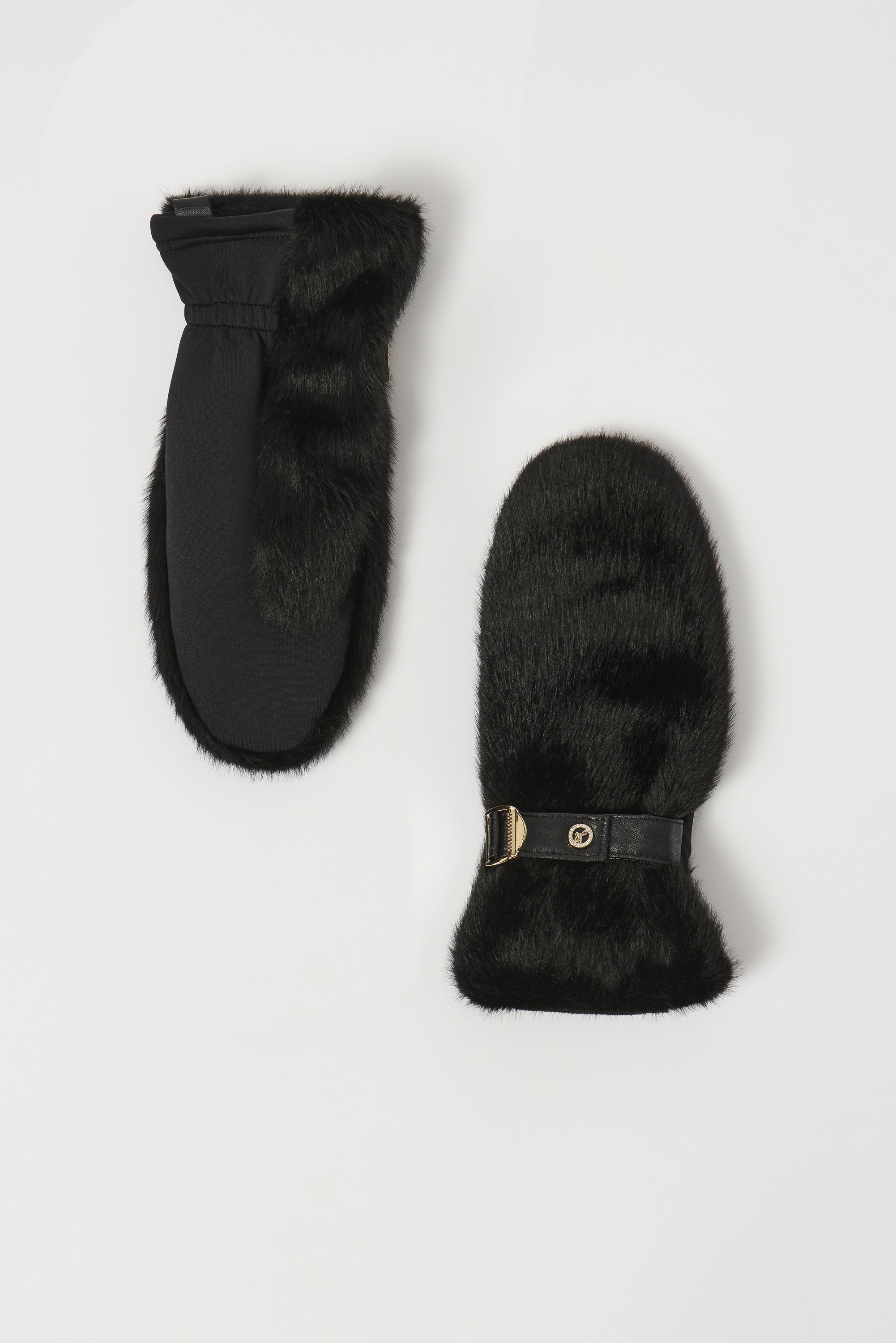 Guantes con pelo sintetico negro 253977