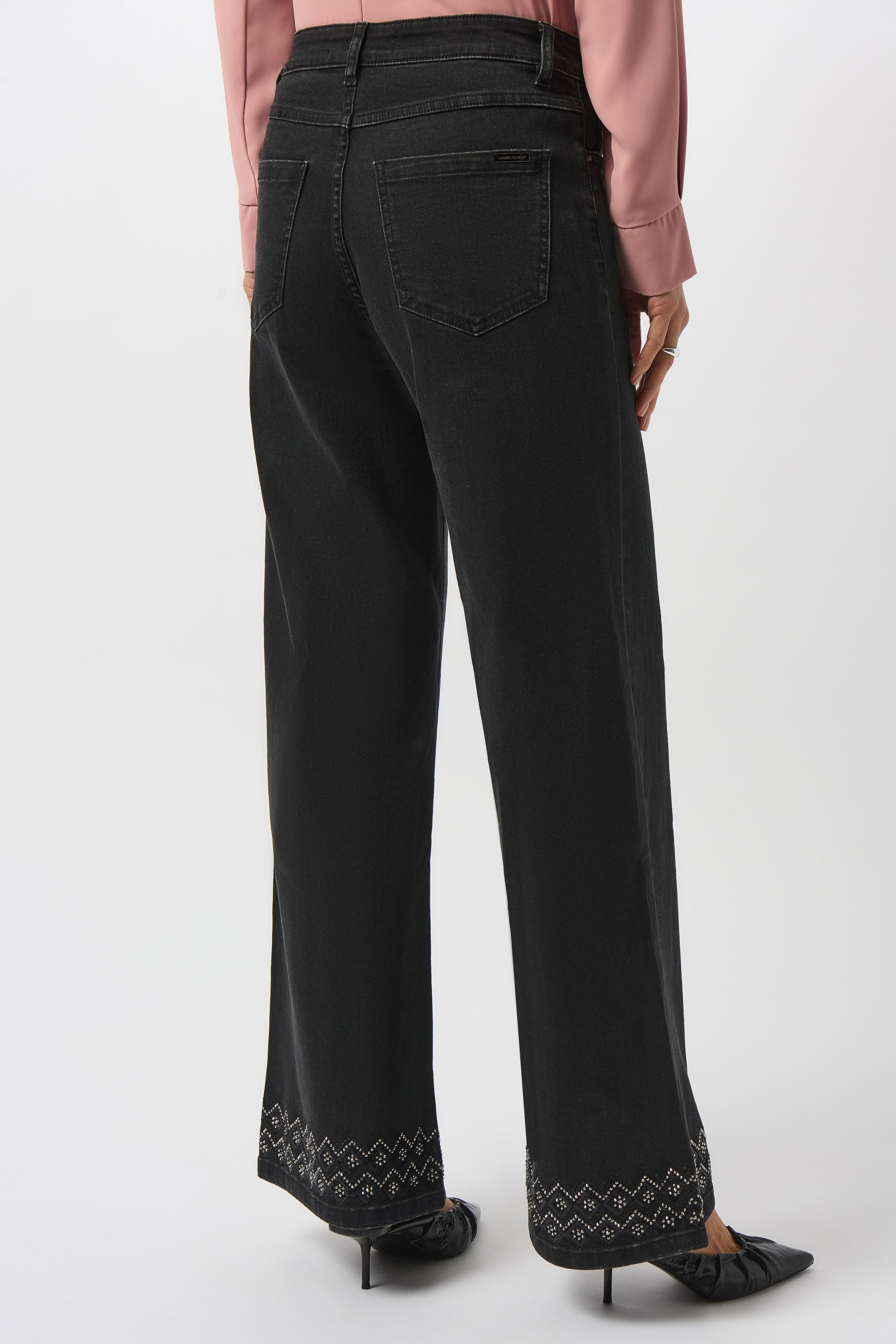 Jeans pierna ancha gris carbón 253988