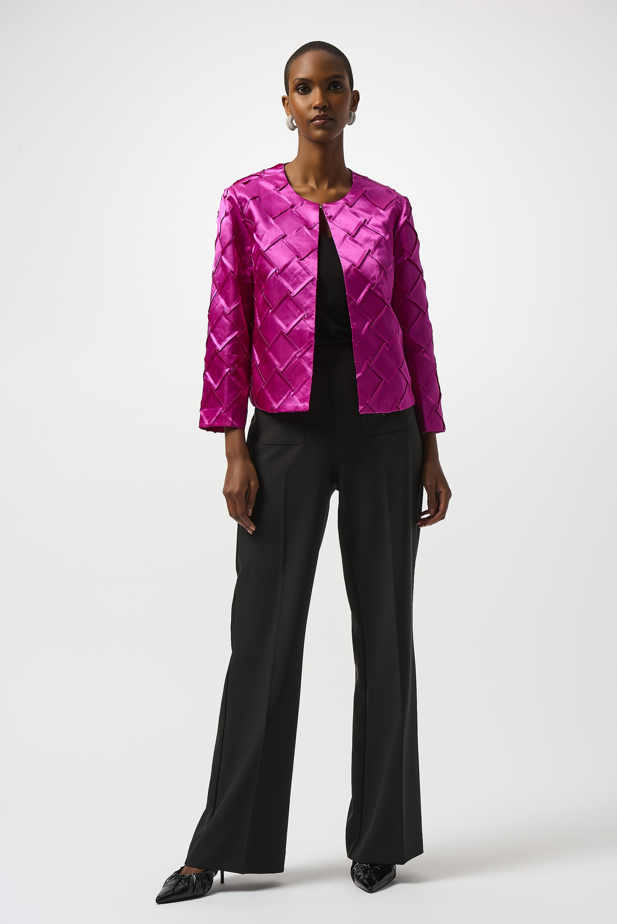 Chaqueta texturizada rosa cosmos 253997