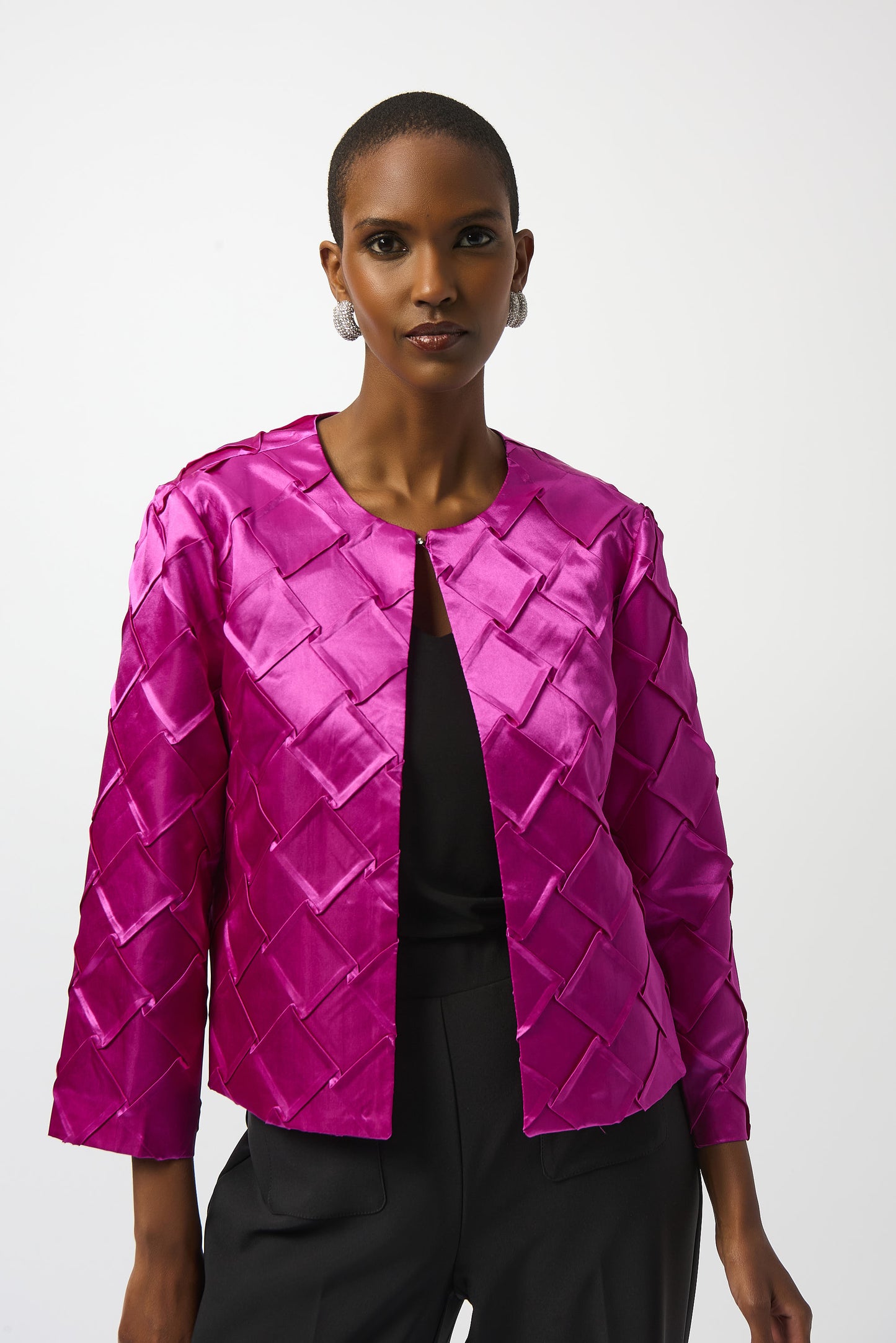 Chaqueta texturizada rosa cosmos 253997