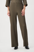 Pantalones de pierna ancha plisado verde aguacate 254006F26