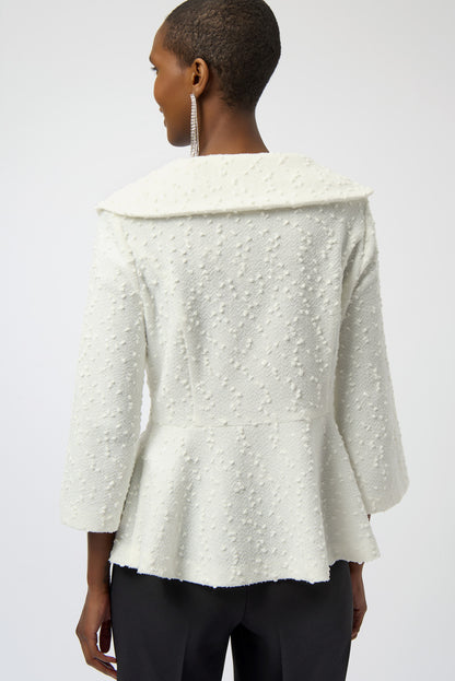 Chaqueta de boucle con faldón blanco invierno 254184