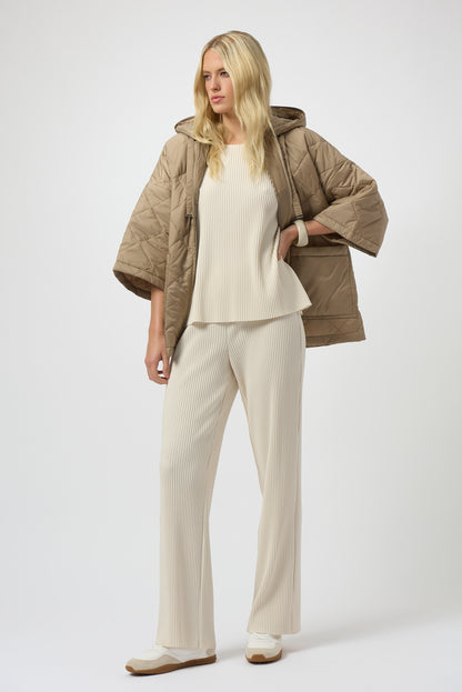 Blusa boxy plisada beige abedul 254210