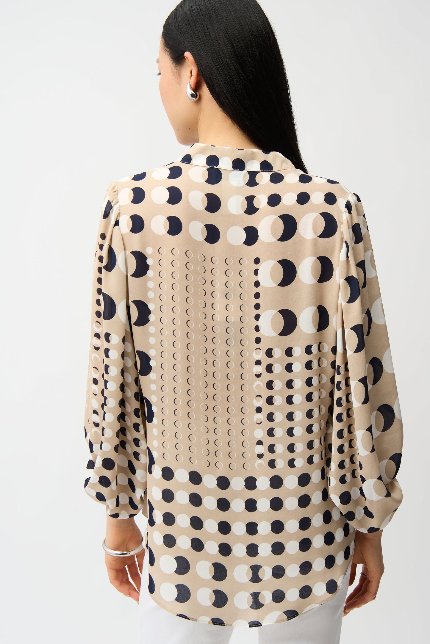 Blusa estampado de puntos beige 261099
