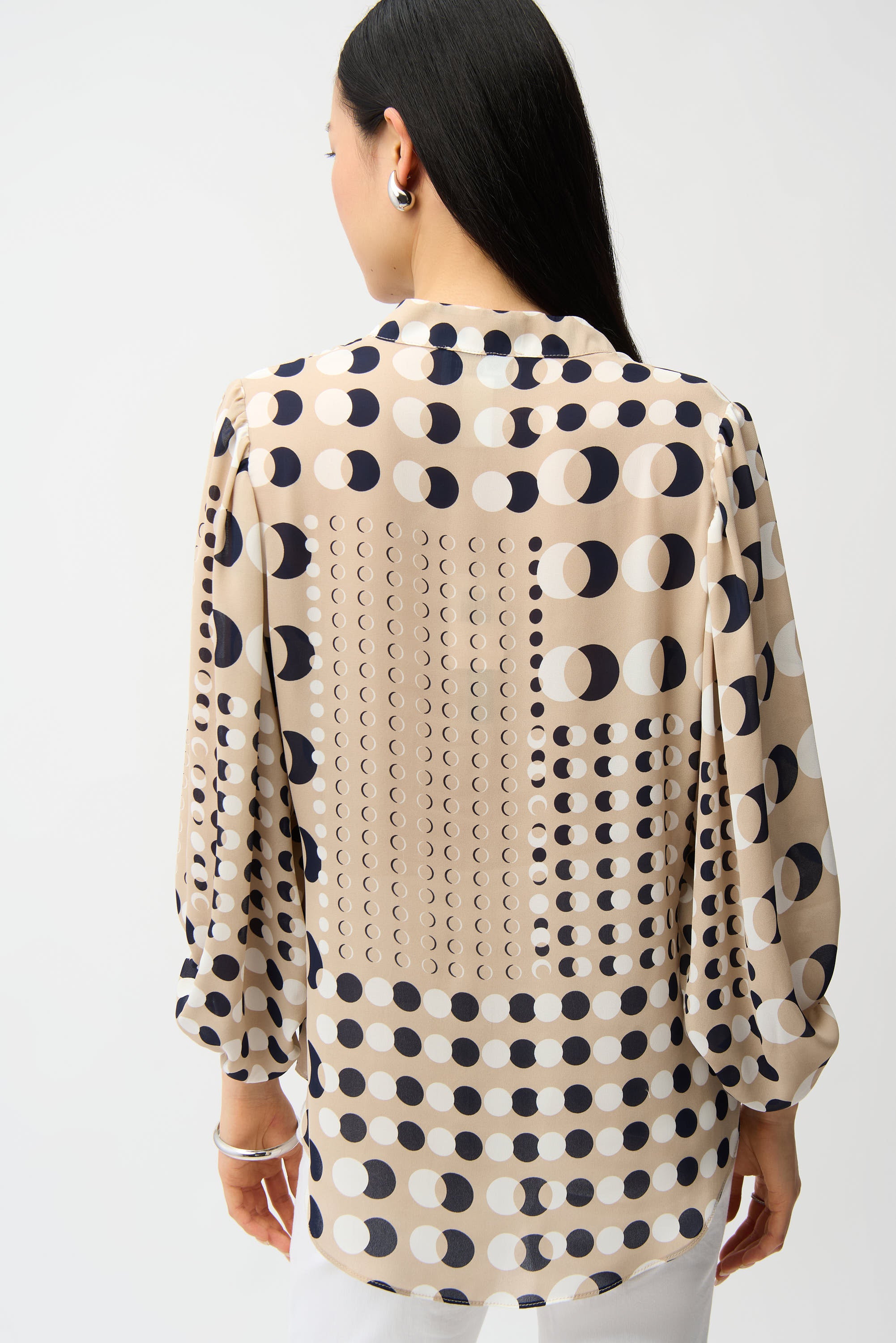 Blusa estampado de puntos beige 261099