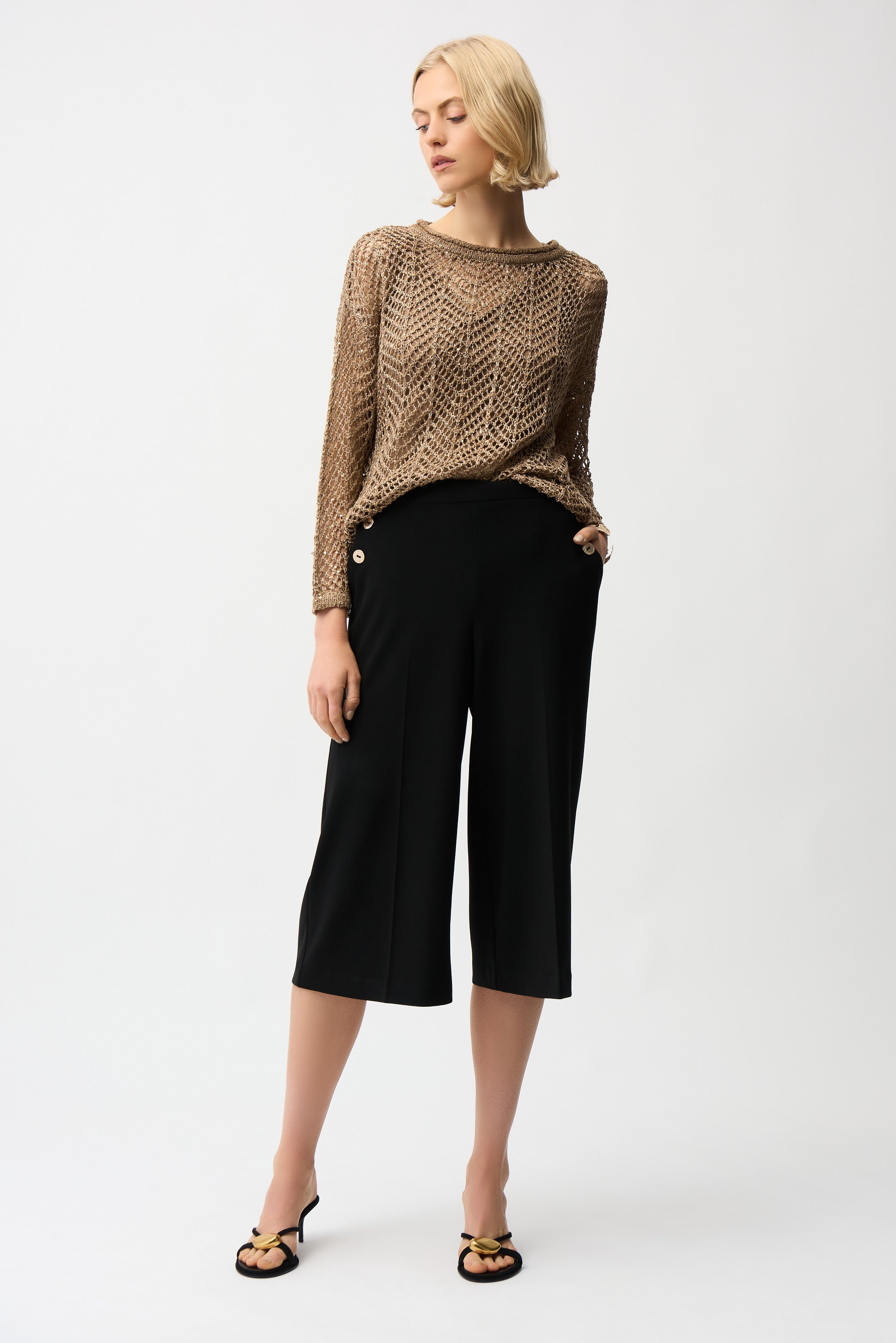 Pantalón culotte sin cierres negro 261105