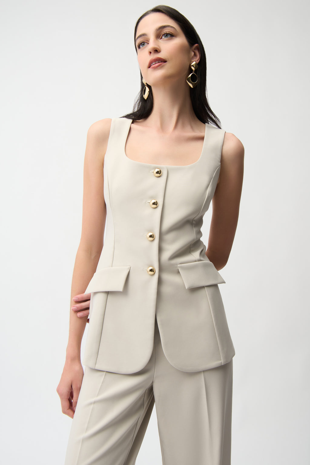Palazzo con pierna ancha beige piedra de luna 261214