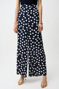 Pantalón de pierna ancha con estampado de puntos de marino 261305