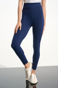 Leggings de compresión de nailon y elastano índigo 261625