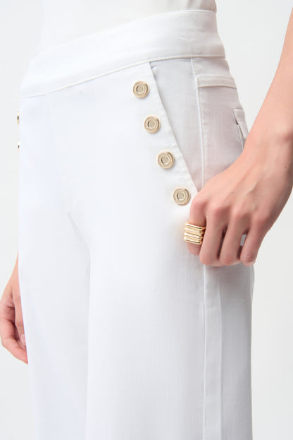 Jeans de pierna ancha sin cierres blanco 261972