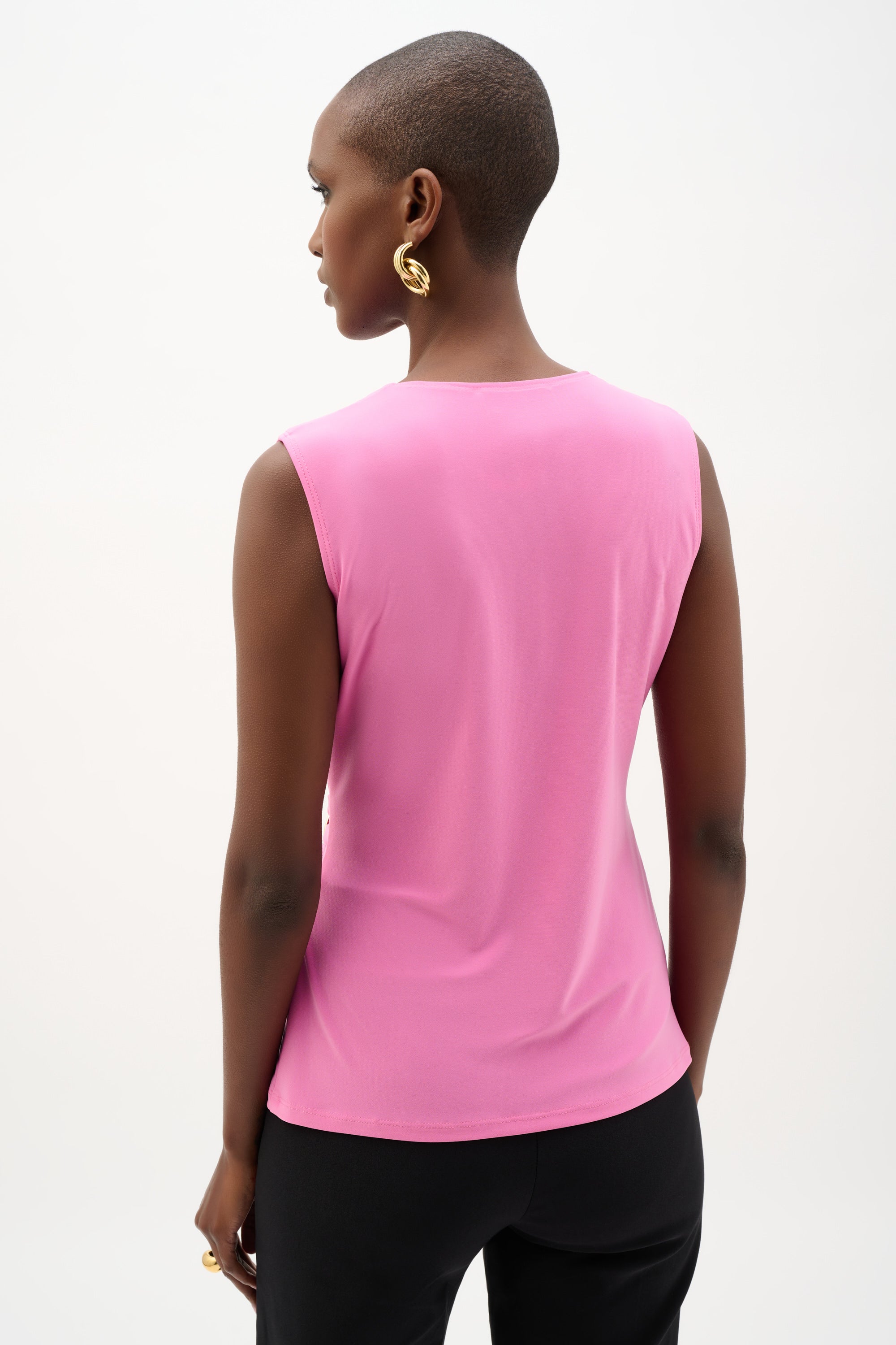 Blusa cruzada ajustada rosa 262072