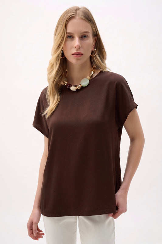 Blusa recta caoba 262189