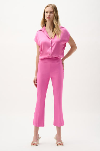 Pantalón corto acampanado de tejido millennium natural 262242