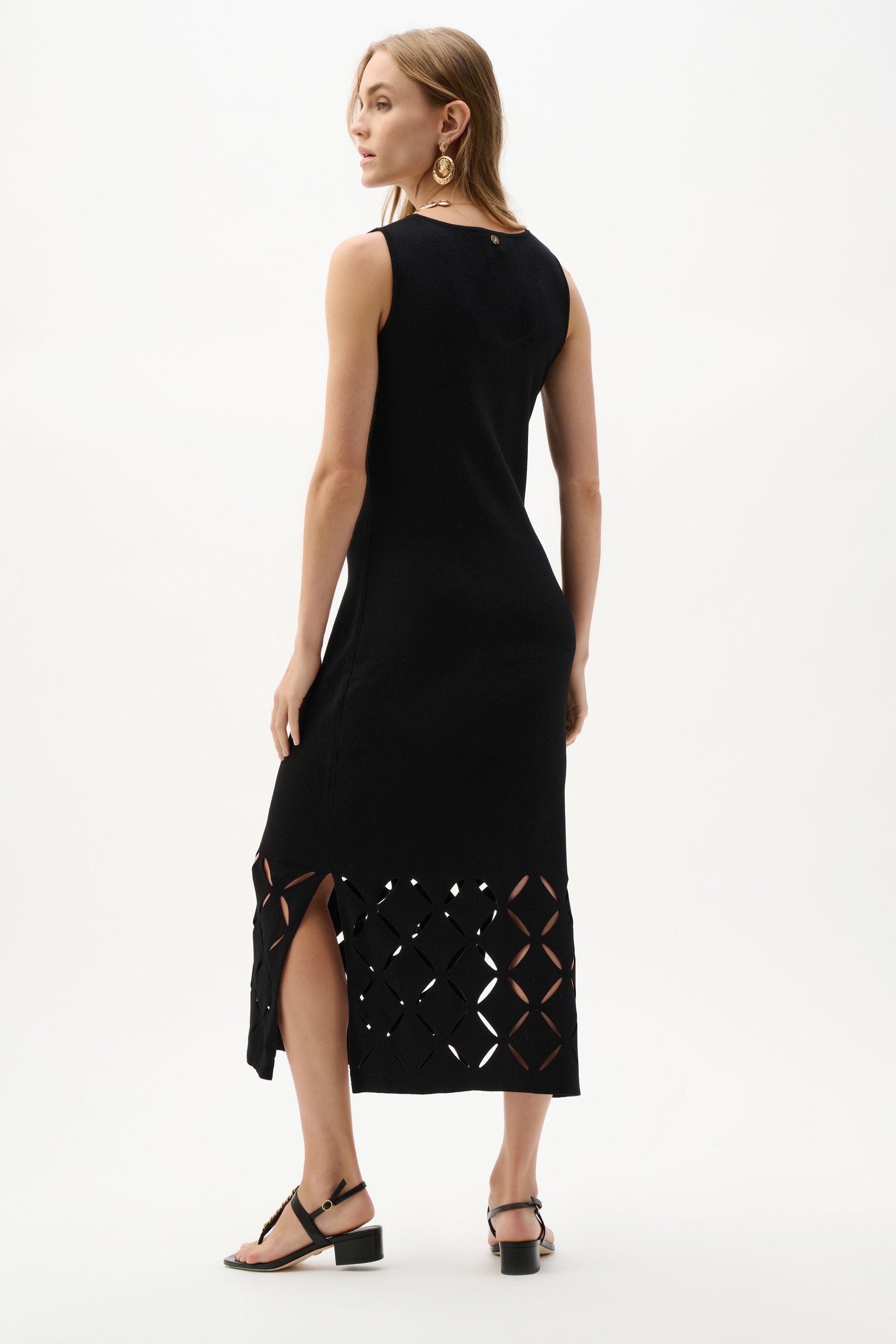 Vestido sin mangas de punto negro 262930