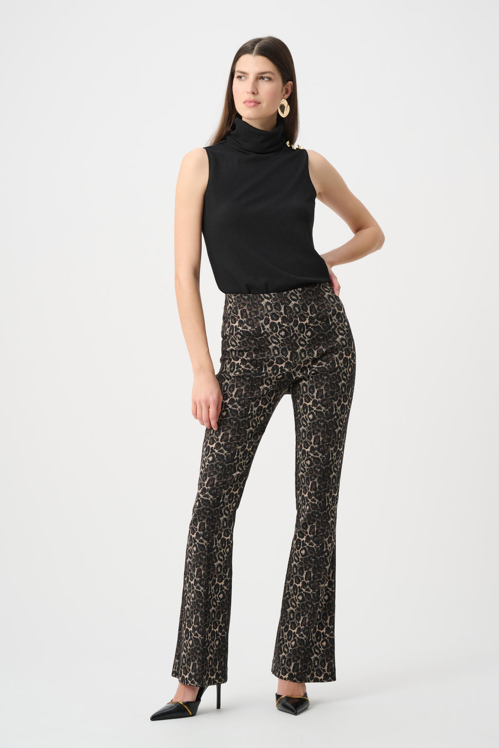 Jersey ajustado con cuello cisne negro  263101